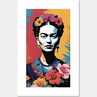 Frida's Palette of Passion: Colorful Portrait Posters and Art